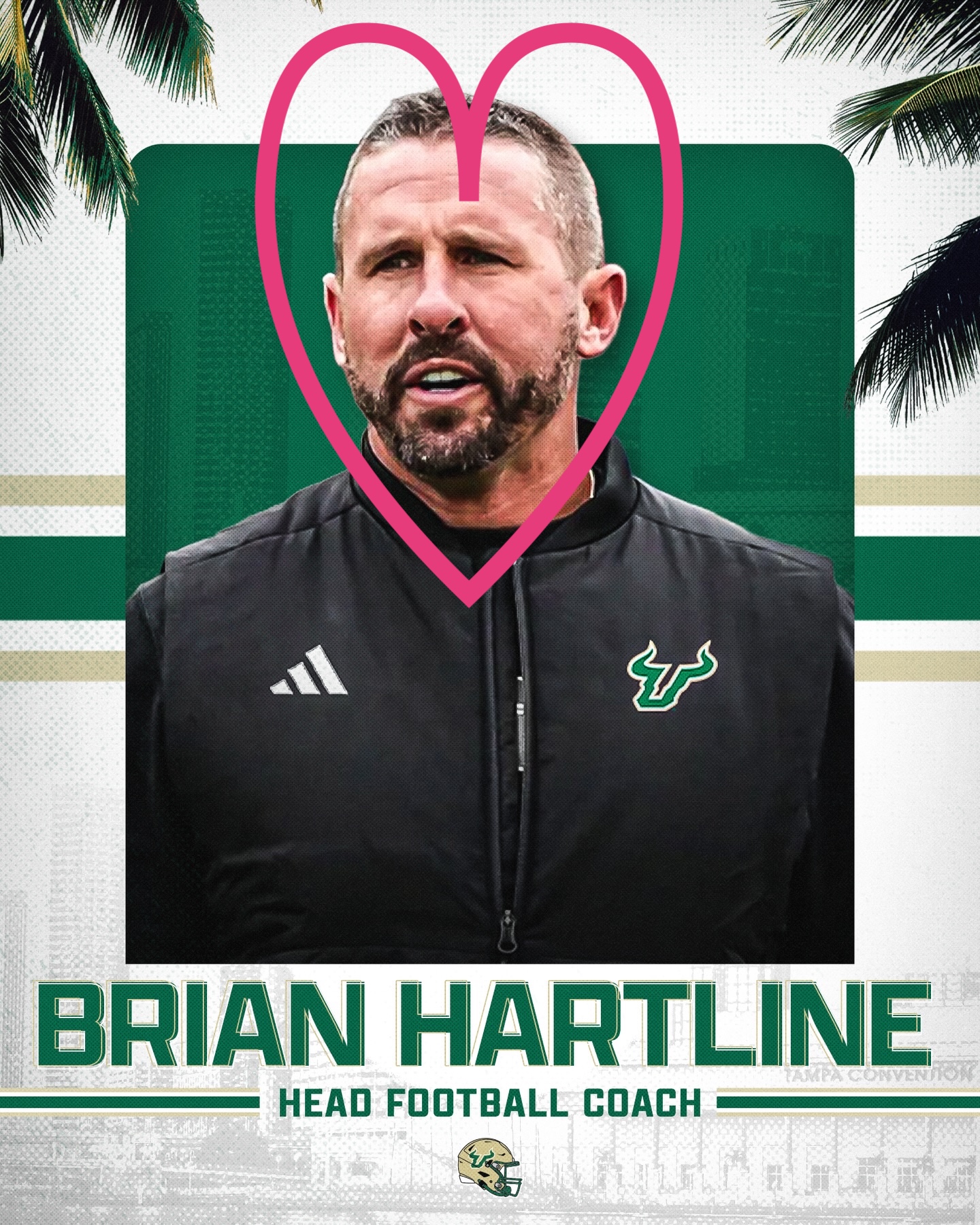 Brian Hartline with a heart around him